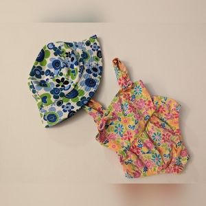 Bathing Suit & Beach hat